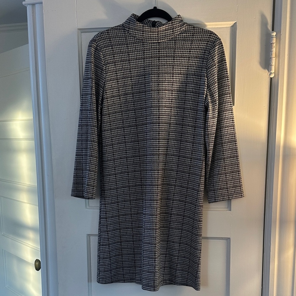 Tyler böe Black and White Houndstooth Jacquard Dress